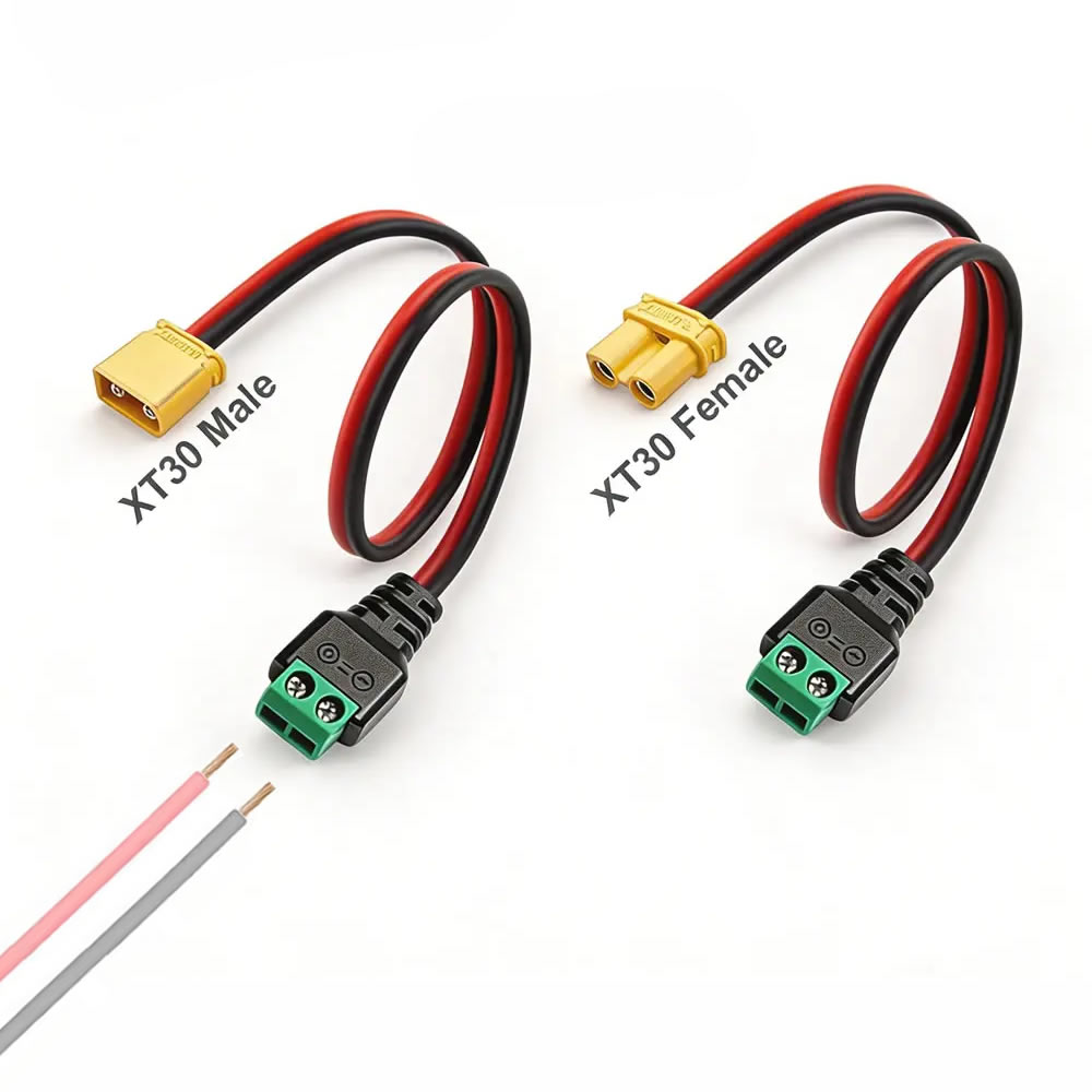Drone Battery Adapter - موصل XT30 ذكر وأنثى مع محول
