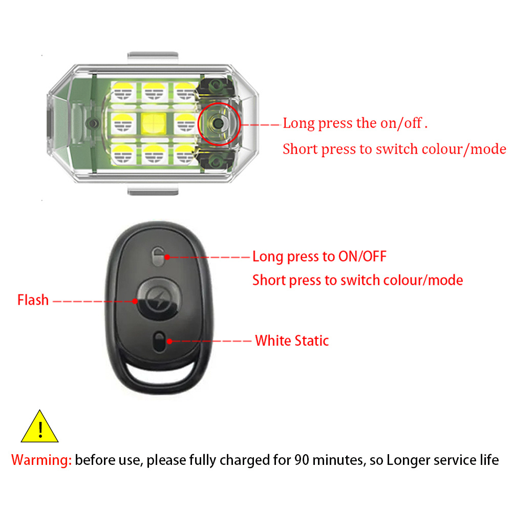 قطعتان/4 قطع من أضواء LED اللا - مراجعة Drone Beacon Light وسعره